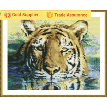 GZ137 tiger 2.5mm full round diamond painting sets for masaic