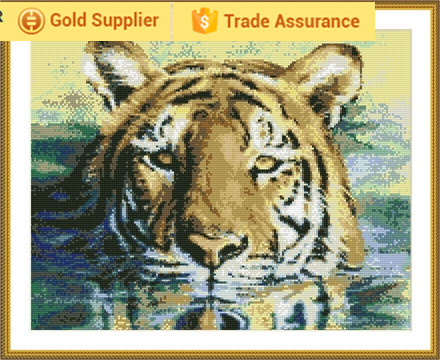GZ137 tiger 2.5mm full round diamond painting sets for masaic