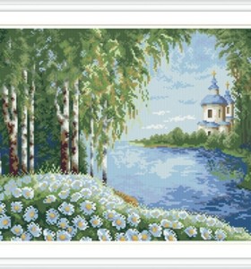 Gz220 paisaje patrón completo diamante redondo pintura de la decoración del hogar