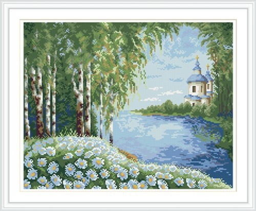 GZ220 landscape full pattern round diamond painting for home decor