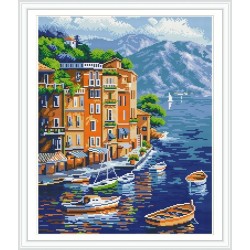 gz225 wand kunst seestück handwerk diamant malerei mit Zahlen