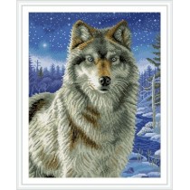 GZ234 wolf stretched canvas diamond painting for hoem decor