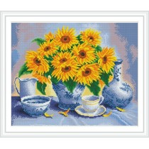 GZ265 wall decoration sunflower 2.5mm round diamond painting for wholesale