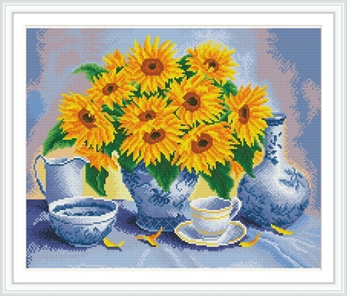 GZ265 wall decoration sunflower 2.5mm round diamond painting for wholesale