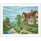 GZ268 home decor painting with round diamond on canvs