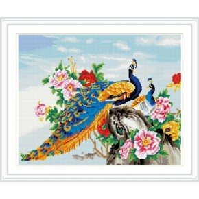 gz281yiwu kunst lieferanten pfau runde diamant malerei für die wanddekoration