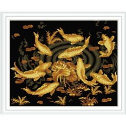 gz298 goldenen fisch diamant malerei stickpaketen für zu hause dekorative