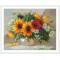 GZ300 full flower pattern round diamond painting on stretched canvas