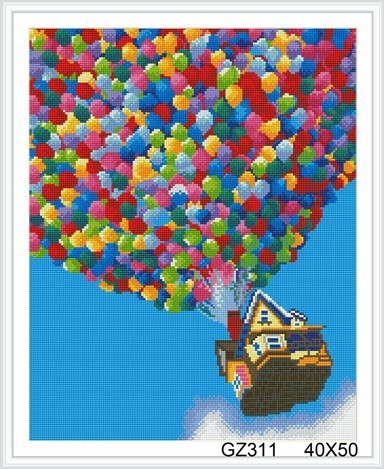 paint boy resin balloon diy diamond painting with wooden frame GZ311