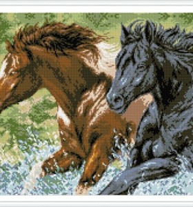 paintboy hot horse photo handwork diamond painting with wooden frame GZ343