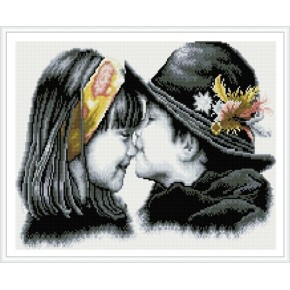 wenig mädchen und jungen Kuss Bild kinder diamant leinwand gemälde gz346