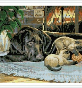 dog picture kids diamond canvas painting GZ345