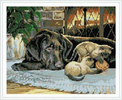 dog picture kids diamond canvas painting GZ345