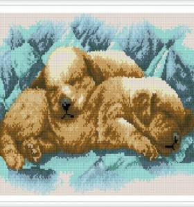 paintboy little puppy diy diamond painting by numbers for wall art GZ341
