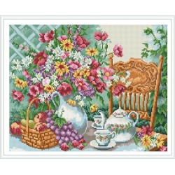 stillleben blume leinwand diamant malerei gz351