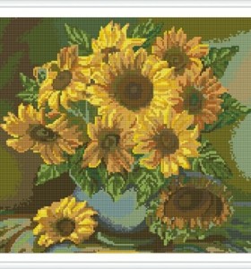 asstract sunflower diy diamond painting embroidery kit GZ340
