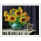 GZ444 love photo framed sunflower wall arts 2.5mm round 5D diy embroidery diamond painting sets for decorations