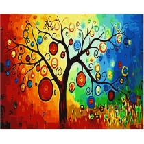 abstract tree square diamond embroidery kits for living room decor GZ373