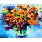 abstract flower daisy square diamond painting for living room decor GZ372