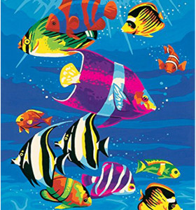 Gz381 cuadrados fish pintura diamante bricolaje decoración del hogar