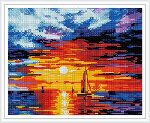 GZ393 sunset diy crystal diamond painting for wholesale