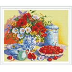GZ395 5d flower diy crystal diamond painting with wooden frame