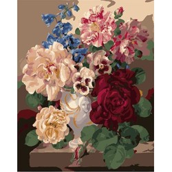 malen nach zahlen für den großhandel rote blume Bild kunst malerei gesetzt gx7055 kunst lieferanten