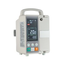 Infusion pump with thermostat warms IV tubing