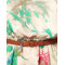 elegant lotus leaf collar flower printed chiffon women summer dresses haoduoyi