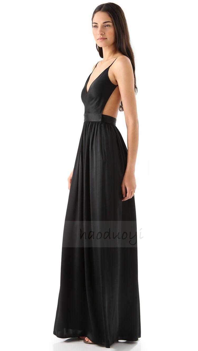 Women Luxury Fashion Deep V Backless Long Party Dress for Wholesale Haoduoyi