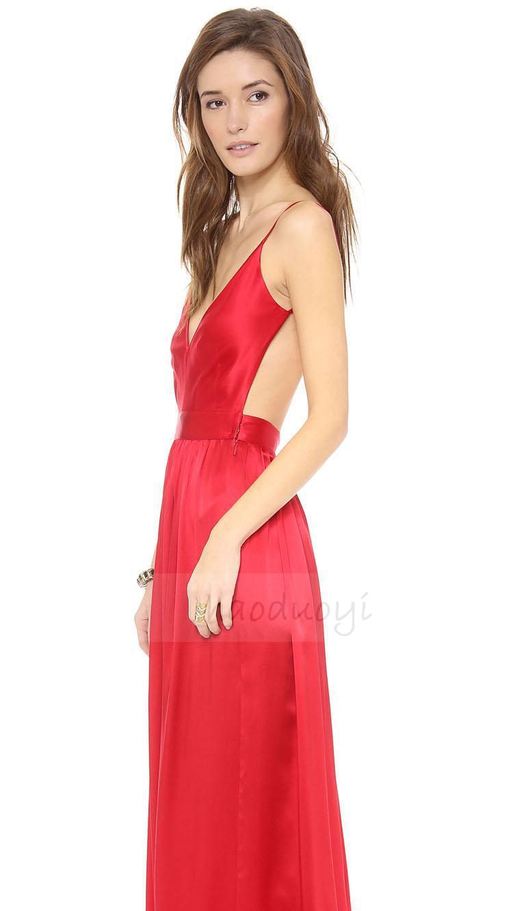 Women Luxury Fashion Deep V Backless Long Party Dress for Wholesale Haoduoyi