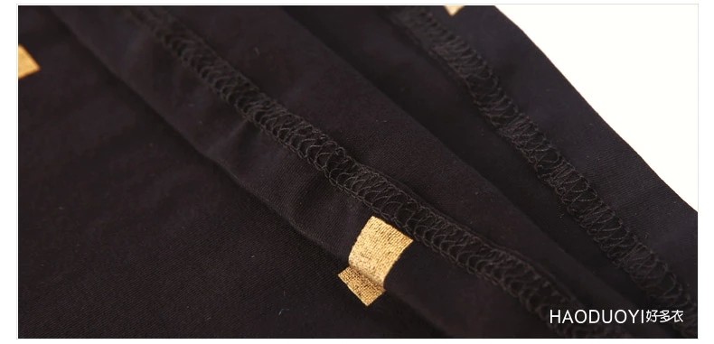 Women Black Short Sleeve Golden Cross Print Casual Sun Dresses for Wholesale Haoduoyi