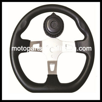 270MM White wood steering wheel
