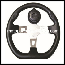 White wood steering wheel