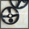 350MM Black PU foam material Sport Racing Steering Wheel