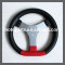 high quality leather 320mm PU 3 hole steering wheel