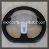 Beautiful Classic PU black and silver Steering Wheel 270mm 3 hole