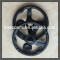350mm mini kart Style Racing Steering Wheel Black PU