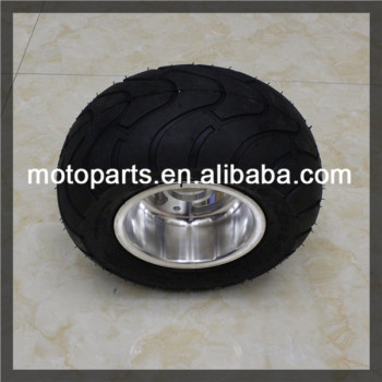 Go-kart ATV tire and wheel assembly of 13x6.5-6 type