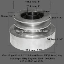 Heavy duty centrifugal clutch 8hp to 16hp engine clutch kit clutch brush cutter clutch
