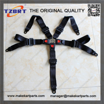 Seat belt safety harness black 5 point for one person