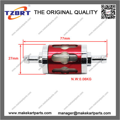 Fuel Filter Red Mini Moto for engine 2 or 4 stroke