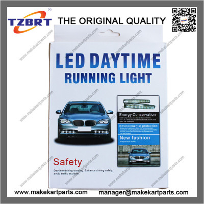 Universal Car Light Super White 8 LED Daytime Running Light Auto Lamp 8 leds DRL