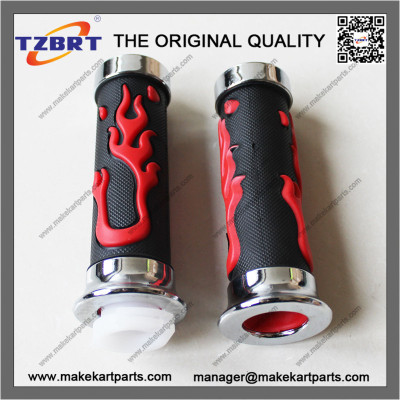 out road motorcycle handle grips with flame