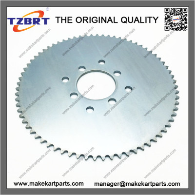 Steel Plate 55mm Bore Sprocket #35 Chain 72 Tooth Fits Go Kart Minibike