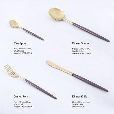 LEKOCH 4 PCS - Portugal Classical GOLD&BROWN