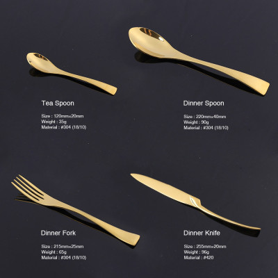 LEKOCH-4PCS Vogue Gold Flatware