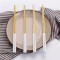 5pair gold and white chopsticks set Korean Household Metal square chopsticks Food grade top Chinese tableware Flatware