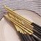 5pair gold with black chopsticks set Korean Household Metal square chopsticks Food grade top Chinese tableware Flatware