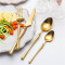 4pcs Azure Dragon Gold Cutlery Set